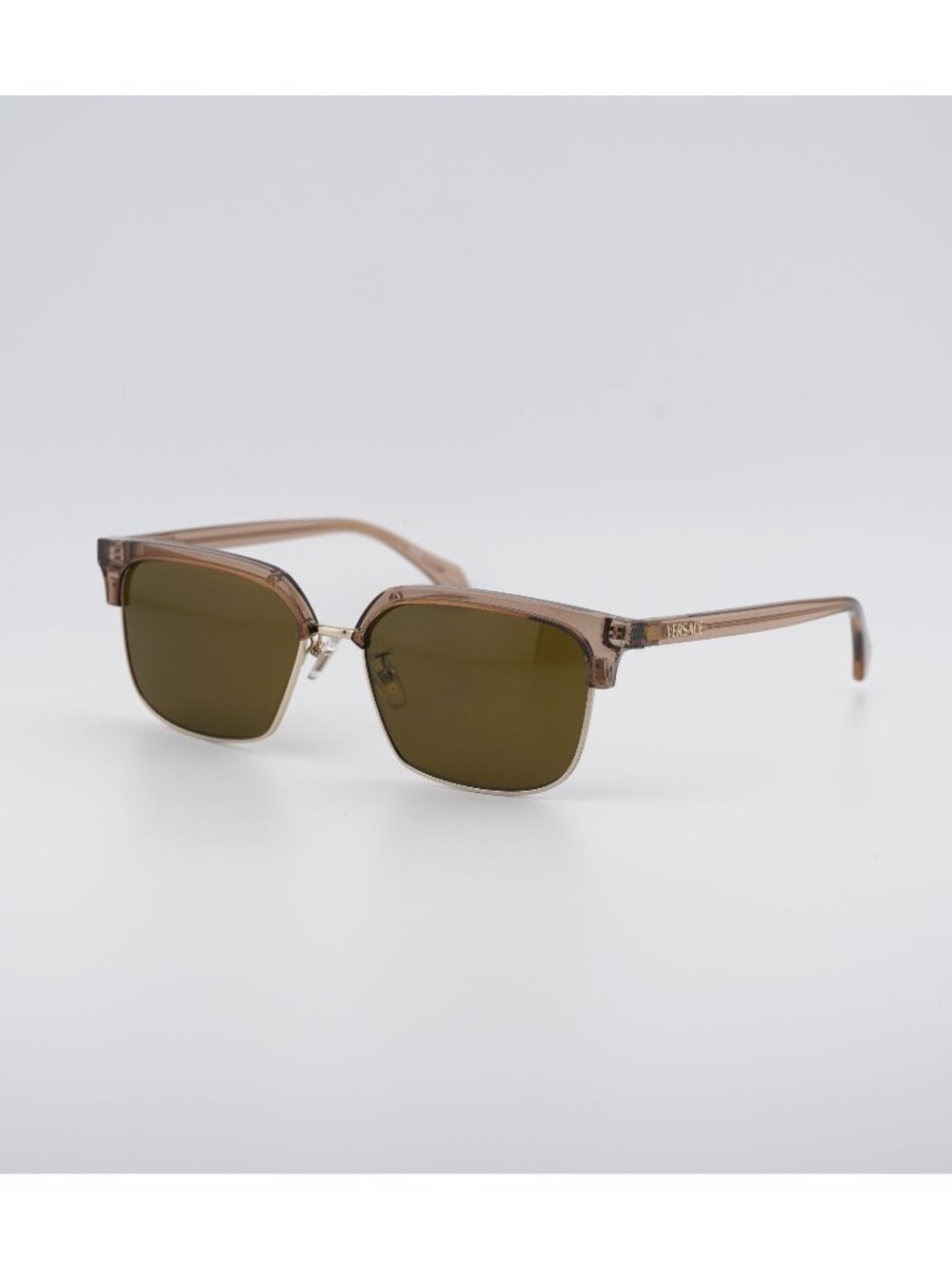 Versace VE4494D 551883 Sunglasses Brown Browline Frame, Brown Lenses